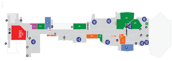 Terminal 4 map at LAX airport.