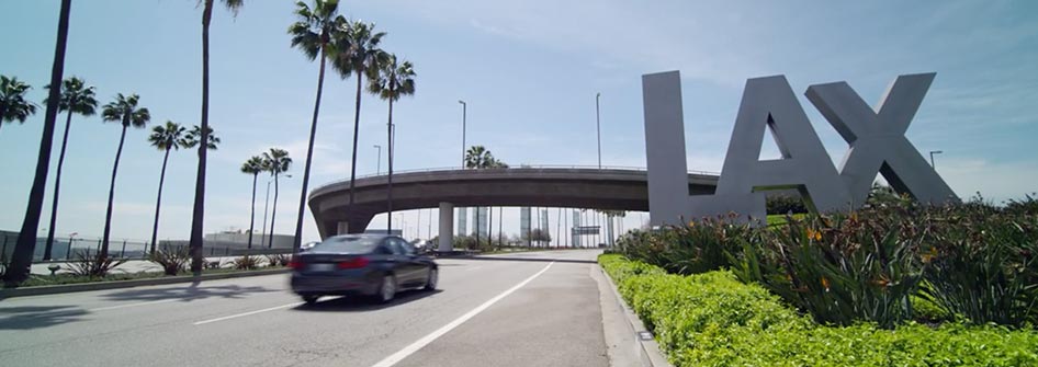 Private Car Entering LAX